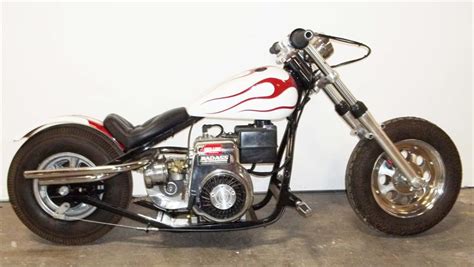 Little BadAss Mini Chopper Motorcycle, Fully Assembled, Flame Tank ...