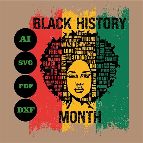 Black History Month Svg Black History Month Tshirt Svg Black Women