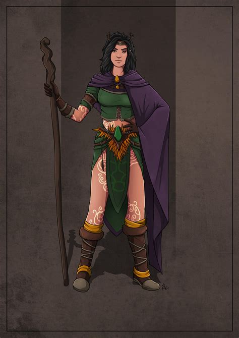 Half Elf Druid By Silkynoire On Deviantart