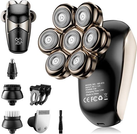 Amazon Microtouch Titanium Electric Head Shaver Rechargeable