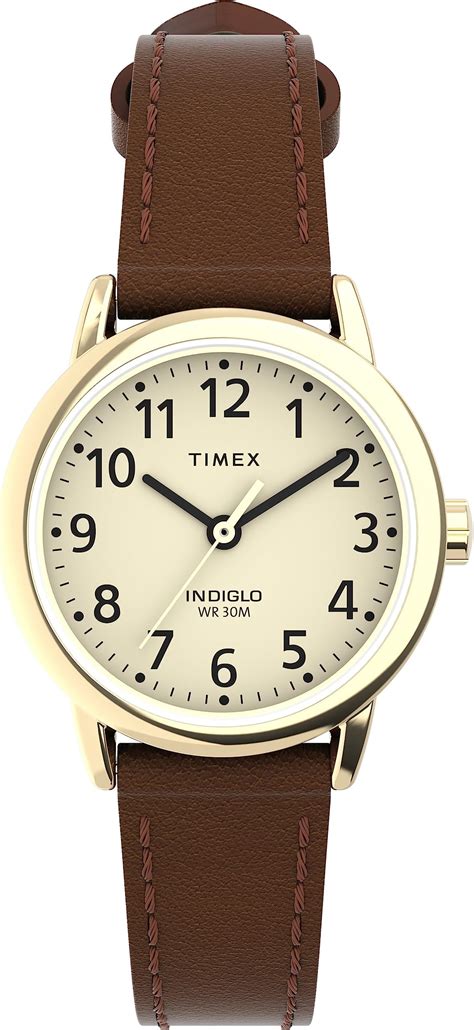 Timex Easy Reader Womens 25mm Black Leather Strap Watch T20441 Timex