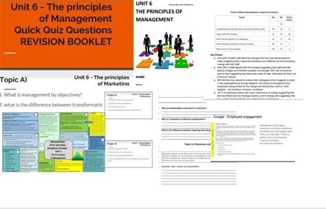 Btec Business Unit The Principles Of Management Complete Bundle