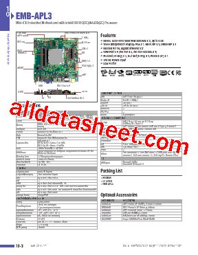 EMB APL3 Datasheet PDF AAEON Technology