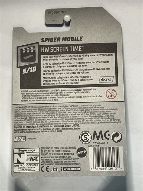 Hot Wheels Amazing Spider Man Spider Mobile Scale Character Car