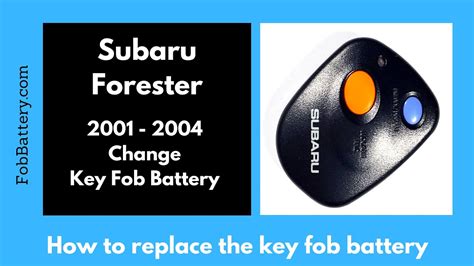 Subaru Forester Key Fob Battery Replacement Youtube