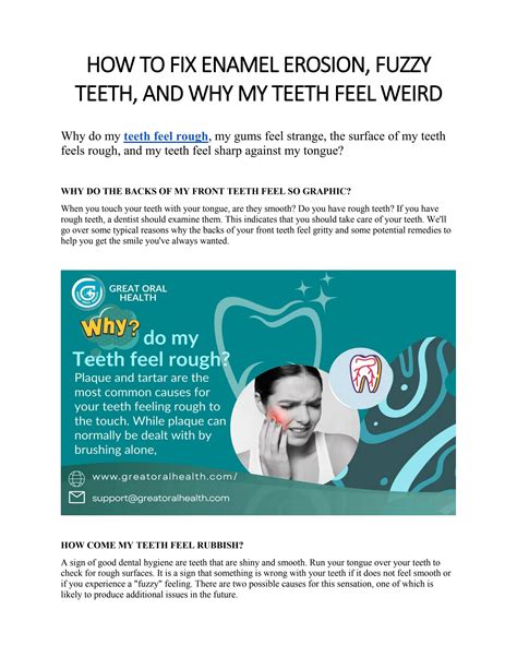 How To Fix Enamel Erosion Fuzzy Teeth And Why My Teeth Feel Weird By