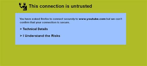 Panasonic Troubleshooting Error Message This Connection Is Untrusted