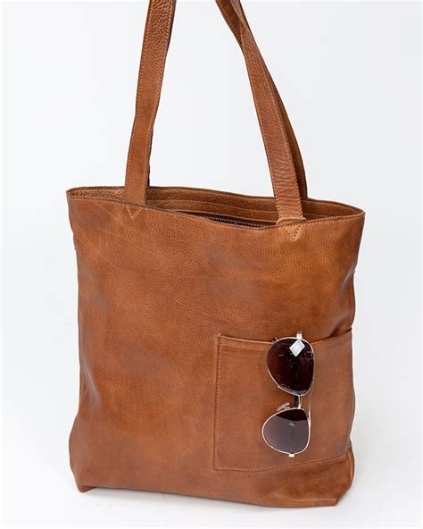 Martell Leather Tote Bags Olive Cocoa Llc