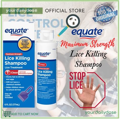 Equate Lice Killing Shampoo Step 1 Lice Treatment For Kids And Adults