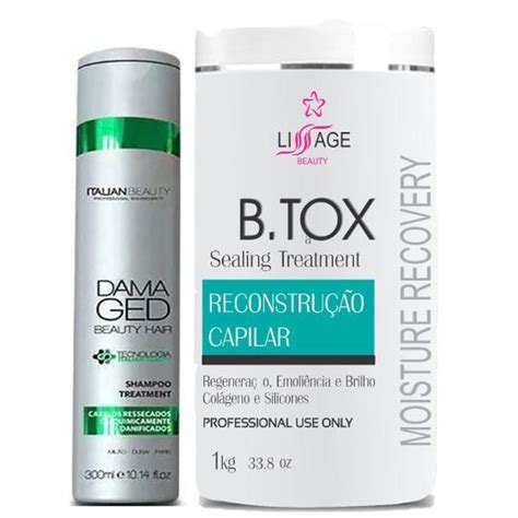 Kit Botox Reconstru O Capilar Alisamento Redutor De Volume Italian