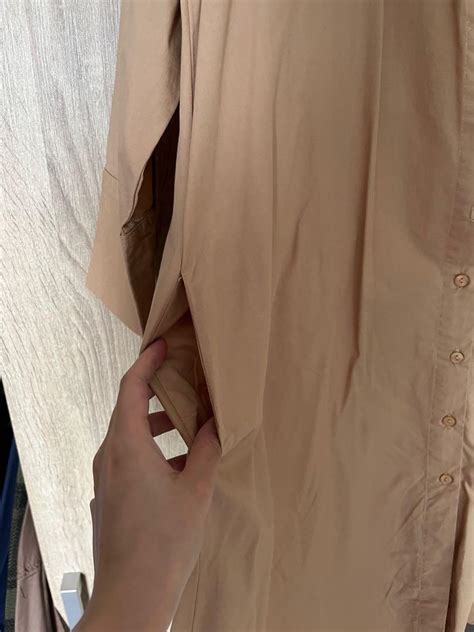 The Executive Midi Nude Shirt Dress Baju Terusan Kemeja Fesyen