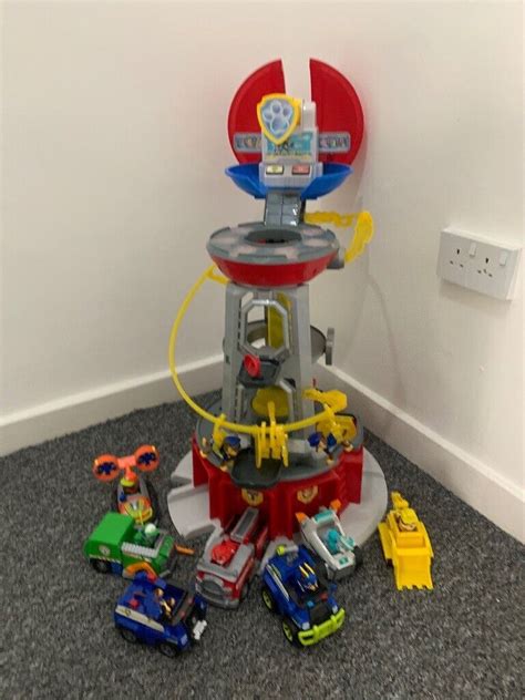 Paw Patrol Mighty Pups Super Paws Lookout Tower Playset In Bishop Auckland County Durham