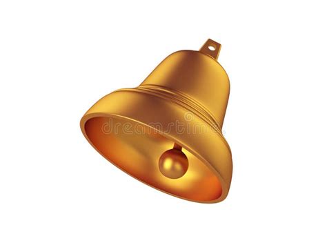 Bell Isolated On White Background 3D Rendering Stock Illustration