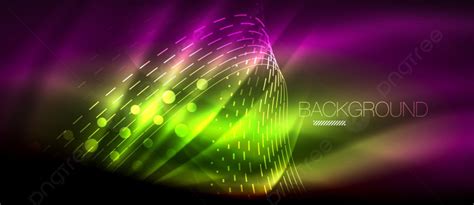 Neon Glowing Wave Energy Motion Background Vibrant Illustration