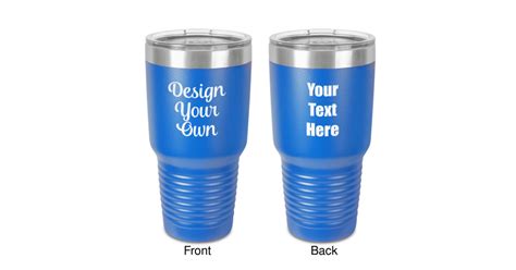 Custom 30 Oz Stainless Steel Tumblers Royal Blue Double Sided