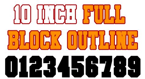 NumberStencils.Net - 10 Inch Full Block Outline Number Stencils (100 ...