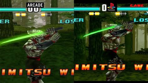 Tekken 3 Yoshimitsu Comparison Arcade Vs Playstation 1 Console Vs