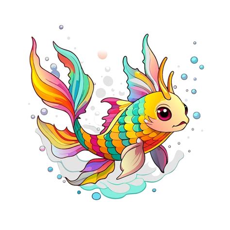 Premium Vector | Rainbow fish