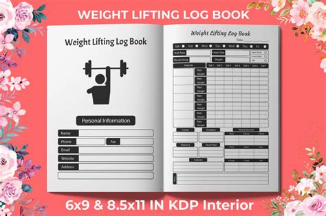 Weight Lifting Log Book Kdp Interior Graphic By Imran Sarker Creative