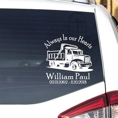 Truck Driver In Memory Decal Etsy