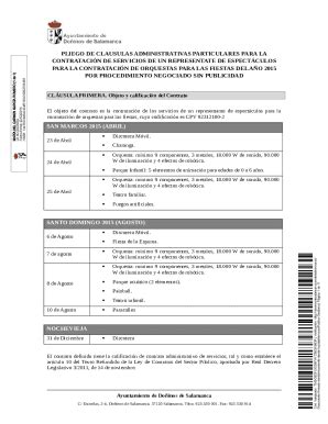 Completable En línea pliego de clausulas administrativas y tecnicas