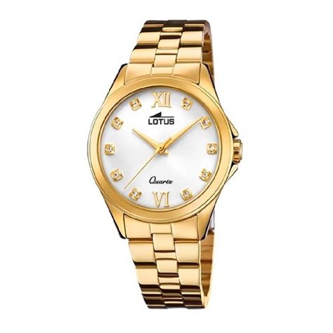 Reloj Lotus Para Mujer Trendy Dorado Con Circonitas 18742 3