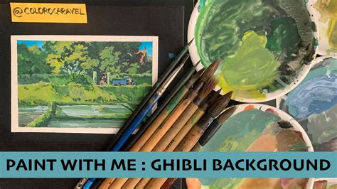 Paint With Me Relaxing Painting Tutorial Studio Ghibli Background