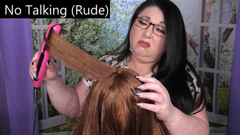 Asmr Hair Salon Roleplay No Talking Wet Haircut Hair Straightening