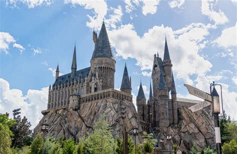 View Of Hogwarts Castle At Harry Potter Islands Of Adventure Editorial