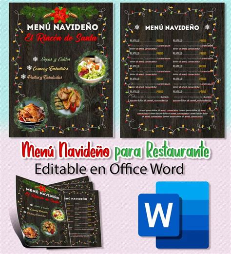 Plantilla Para Men De Restaurante Gratis Editable En Word Hot Sex Picture