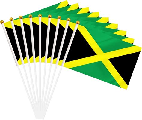 Amazon Pack Jamaica Hand Held Mini Stick Flags Jamaican Small