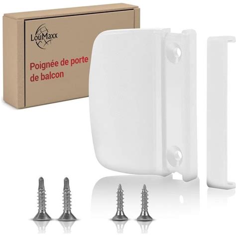 Loumaxx Poign E De Porte De Balcon Ext Rieure Blanche Pour Un Montage