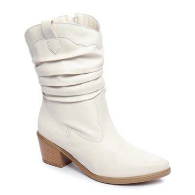 Bota Cano M Dio Flor De Griffe Western Off White Compre Agora