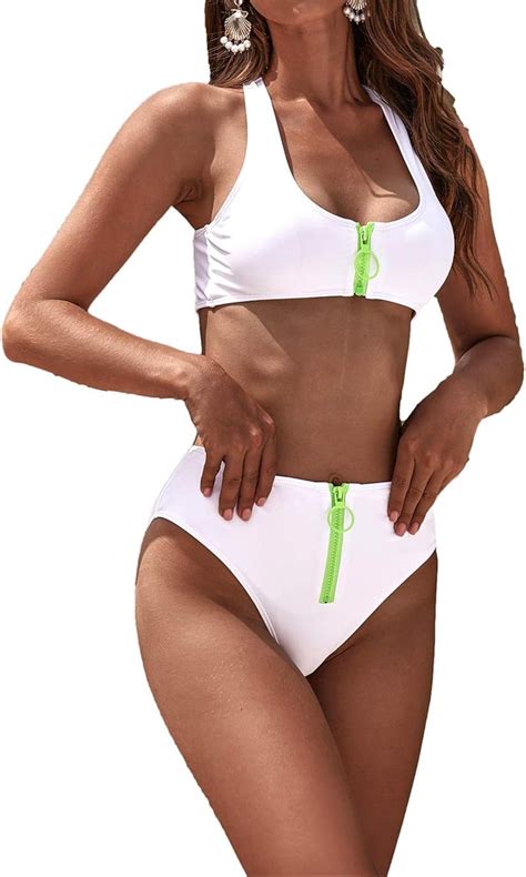 Eghunooye Damen Sport Bikini Set Push Up Bikinioberteil Mit