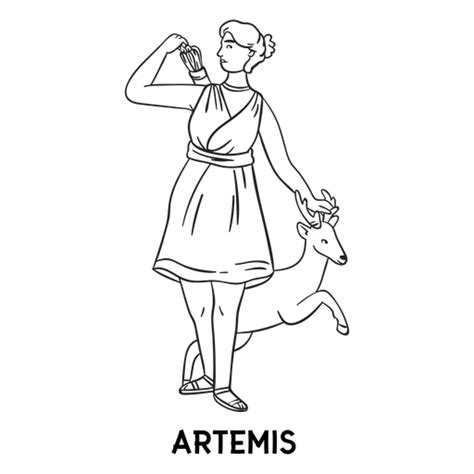 Artemis Hand Drawn Outline Png And Svg Design For T Shirts