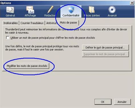 Thunderbird Modifier Le Mot De Passe D Un Compte Comment A Marche