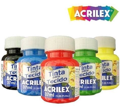 Kit De Pintura Em Tecido Tintas Ml Acrilex God Plastico