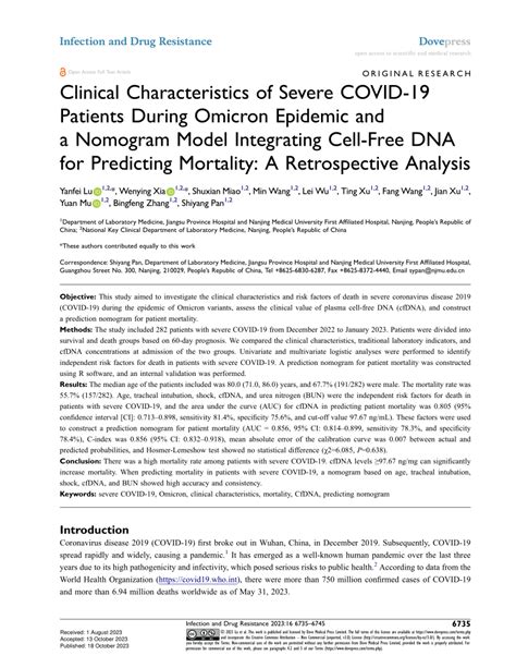 PDF Clinical Characteristics Of Severe COVID 19 Patients During