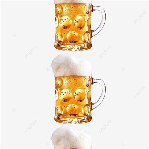 Beer Mug Seamless Pattern Full Beer Glasses With Foam Backdrop Hand