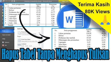 Cara Menghilangkan Tabel Di Word Tanpa Menghilangkan Tulisan • Simplenewsvideo Youtube