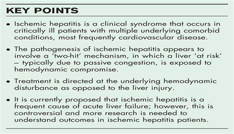 Current concepts in ischemic hepatitis : Current Opinion in ...