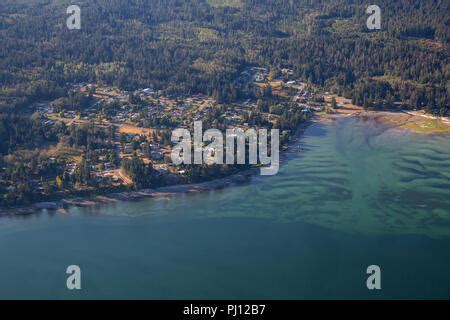 Aerial View Of Gillies Bay On Texada Island British Columbia Canada