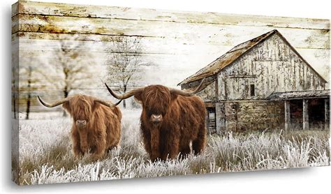 Highland Cow Wall Art Cow Pictures Wall Decor Cow Print Wall Decor