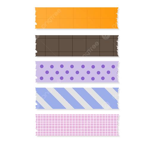 Washi Tapes Png Image Colourful Washi Tape Set Pack Adhesive Tape