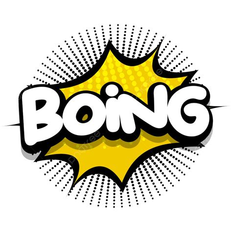 Boing Comic Book Speech Explosion Bubble Vector Art Illustration For