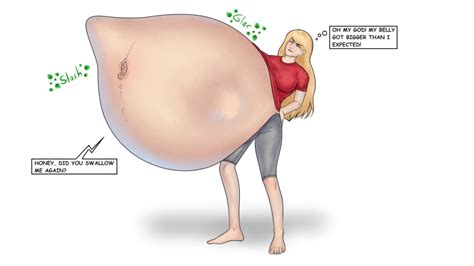 Rule 34 2020 Blonde Hair Dialogue Encyclicalapex Female Same Size Vore Slosh Sloshing Belly