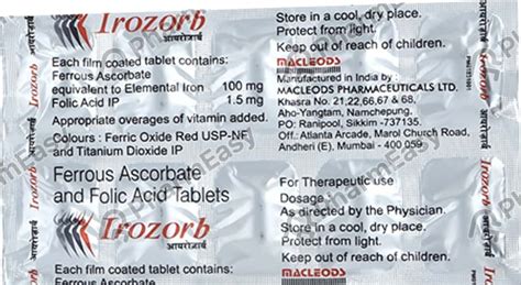 Irozorb Strip Of 10 Tablets Uses Side Effects Price And Dosage Pharmeasy