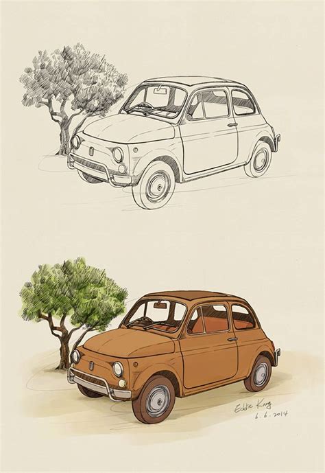 1957 Fiat 500 On Behance Fiat 500 Vintage Vintage Cars Car