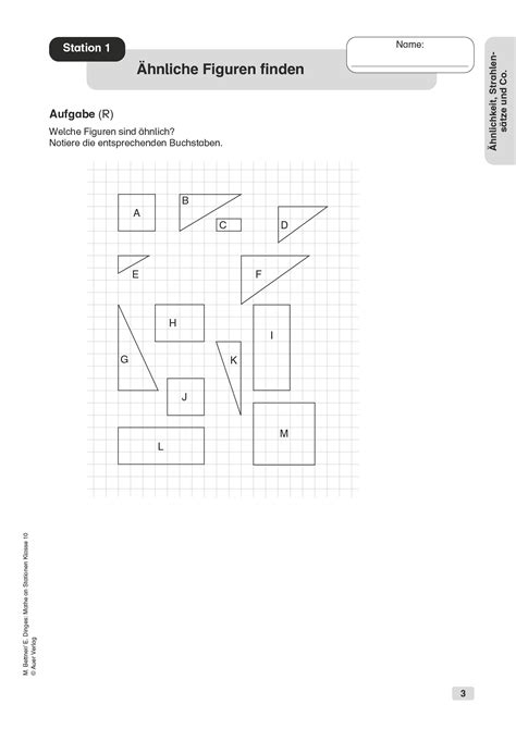 Sekundarstufe Unterrichtsmaterial Mathematik Geometrie