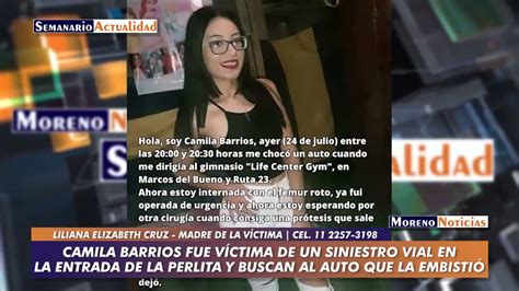 Camila Fue V Ctima De Un Siniestro Vial En La Entrada De La Perlita Y